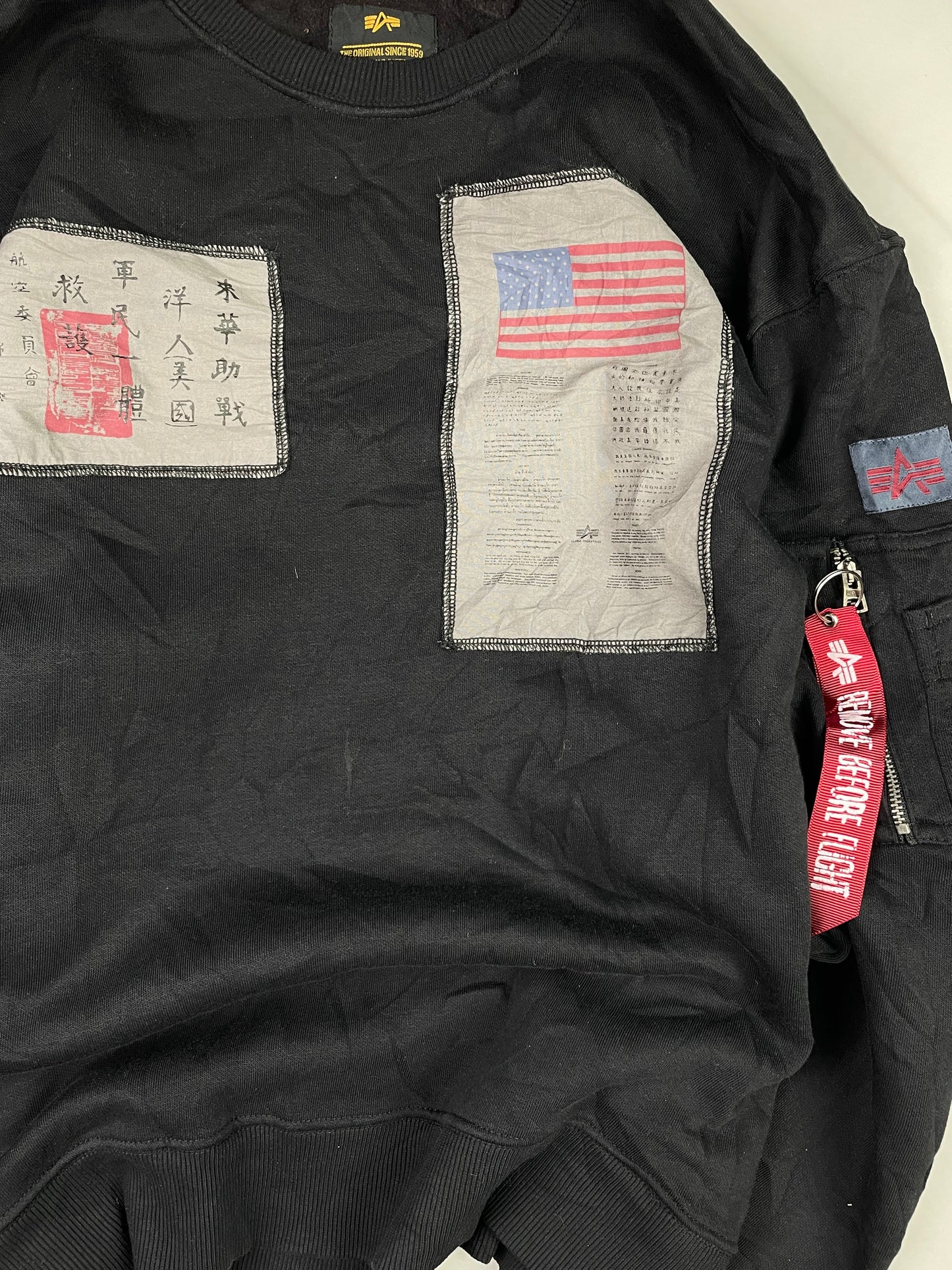 Vintage Alpha industries Patched Crewneck