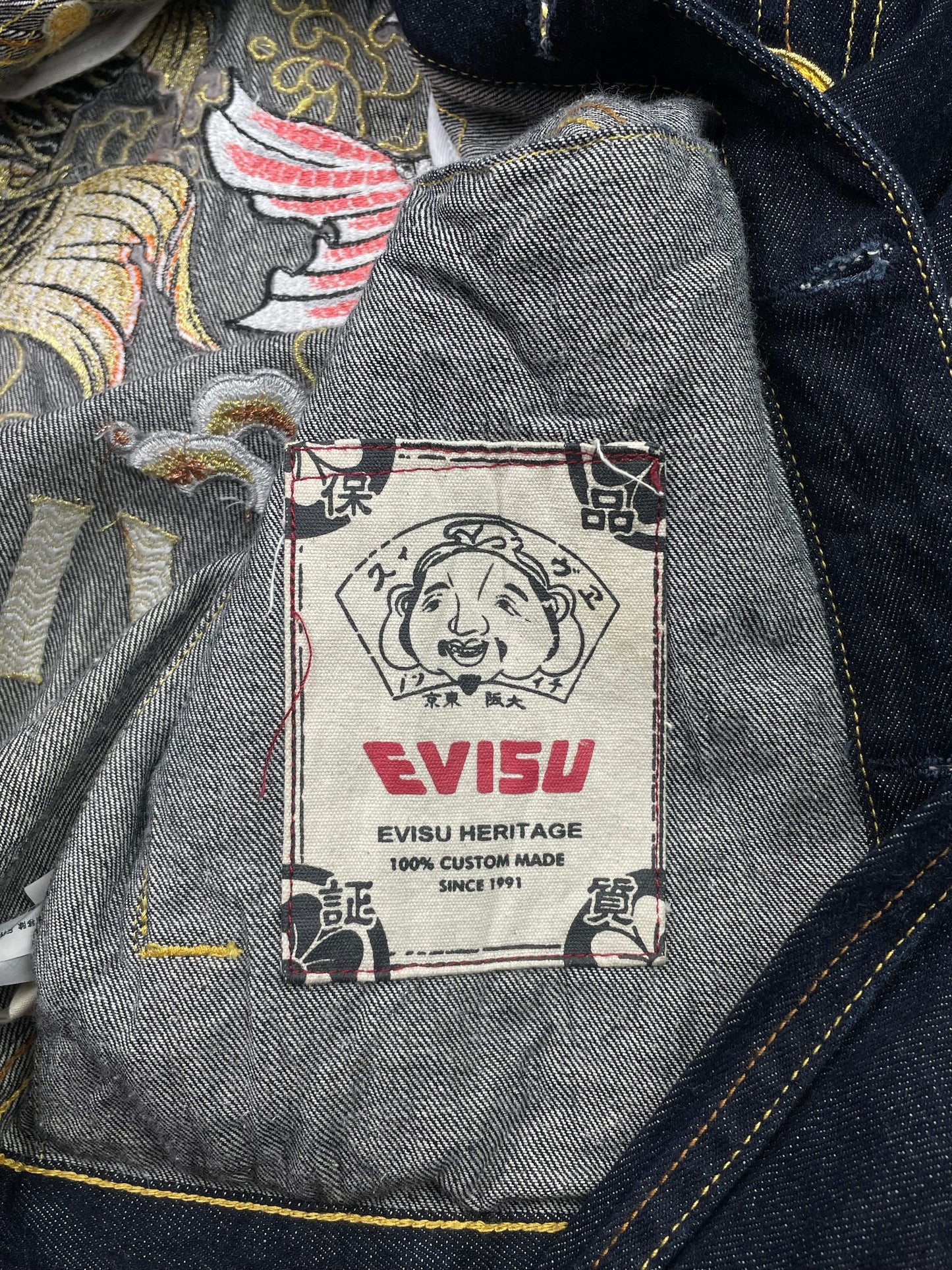 F/W 19 Evisu Embroidered Denim jacket