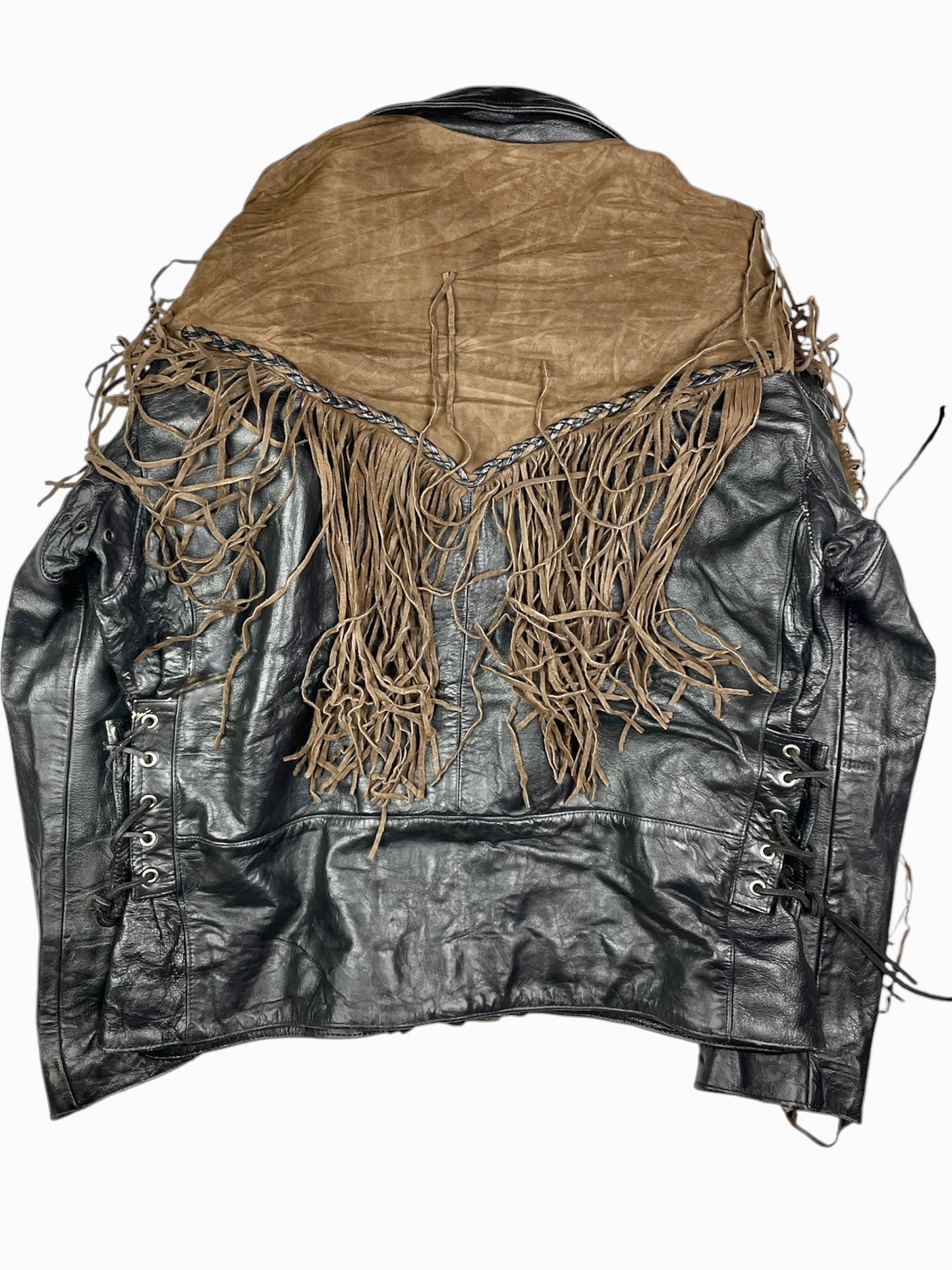 Vintage 80’s Cow-Boy Fringe leather jacket