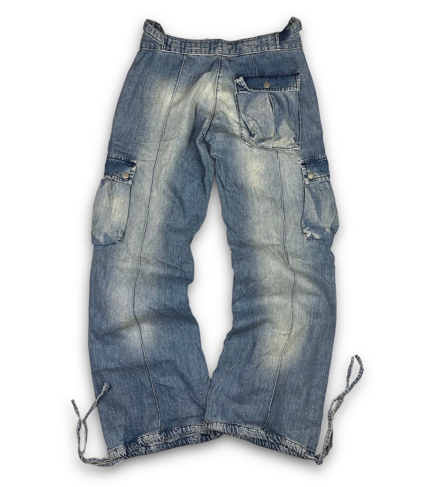 Vintage Y2k Fishbone Zip up Cargo Pants