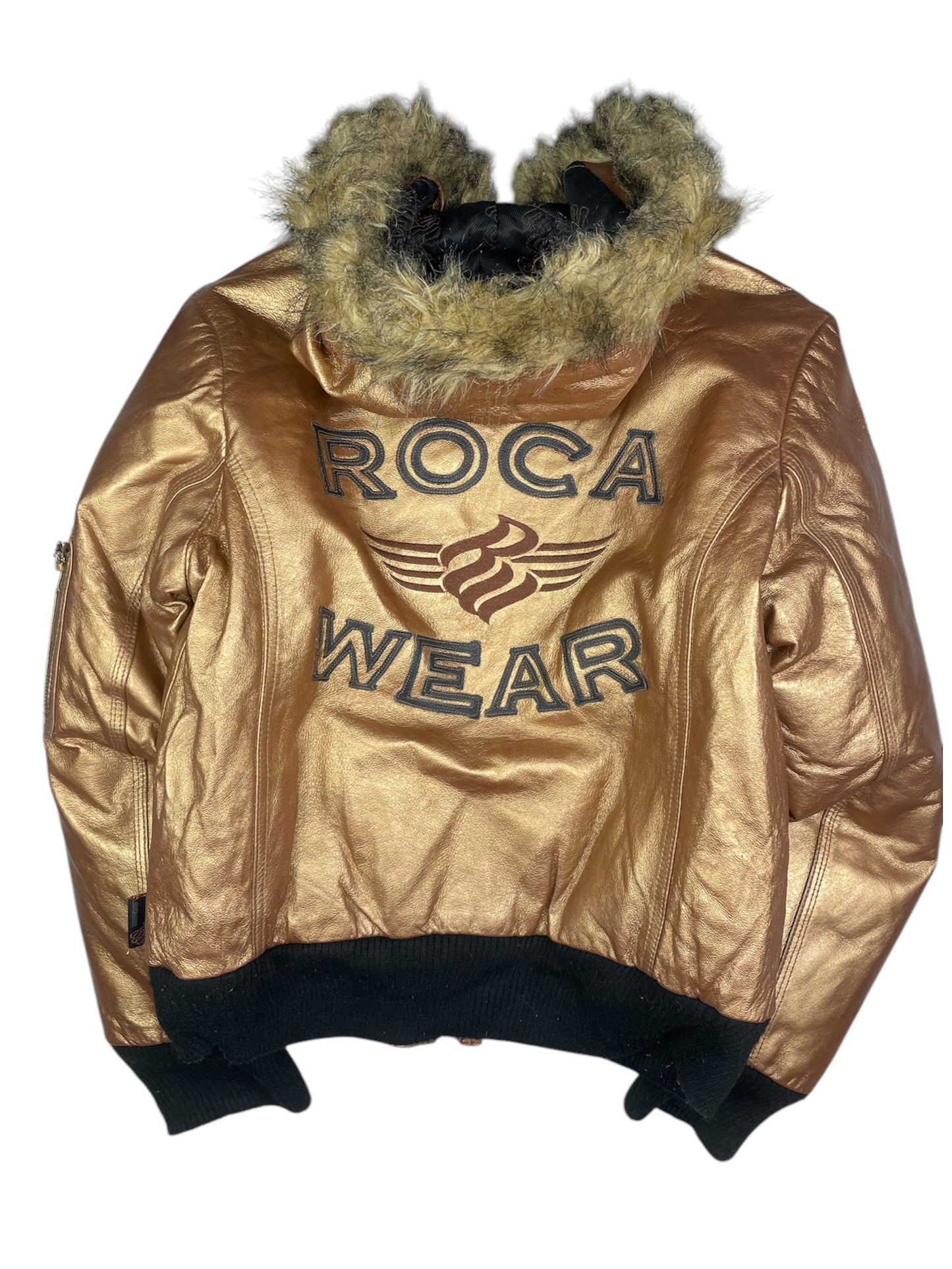 Y2k Roca Wear Leather Jacket