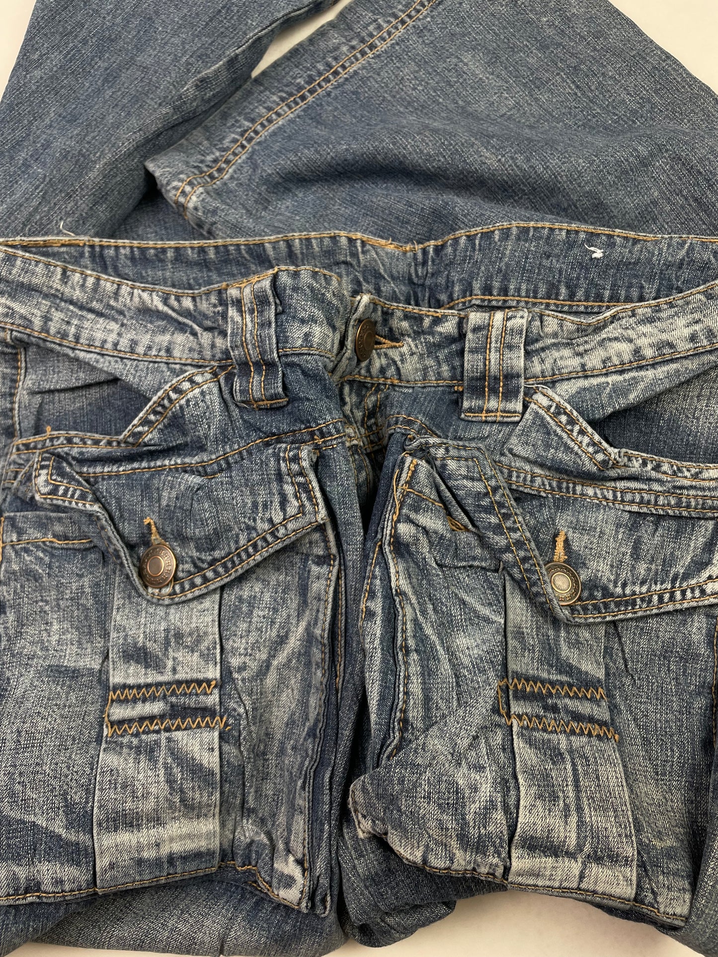 Vintage Y2k Washed Cargo Denim Pants