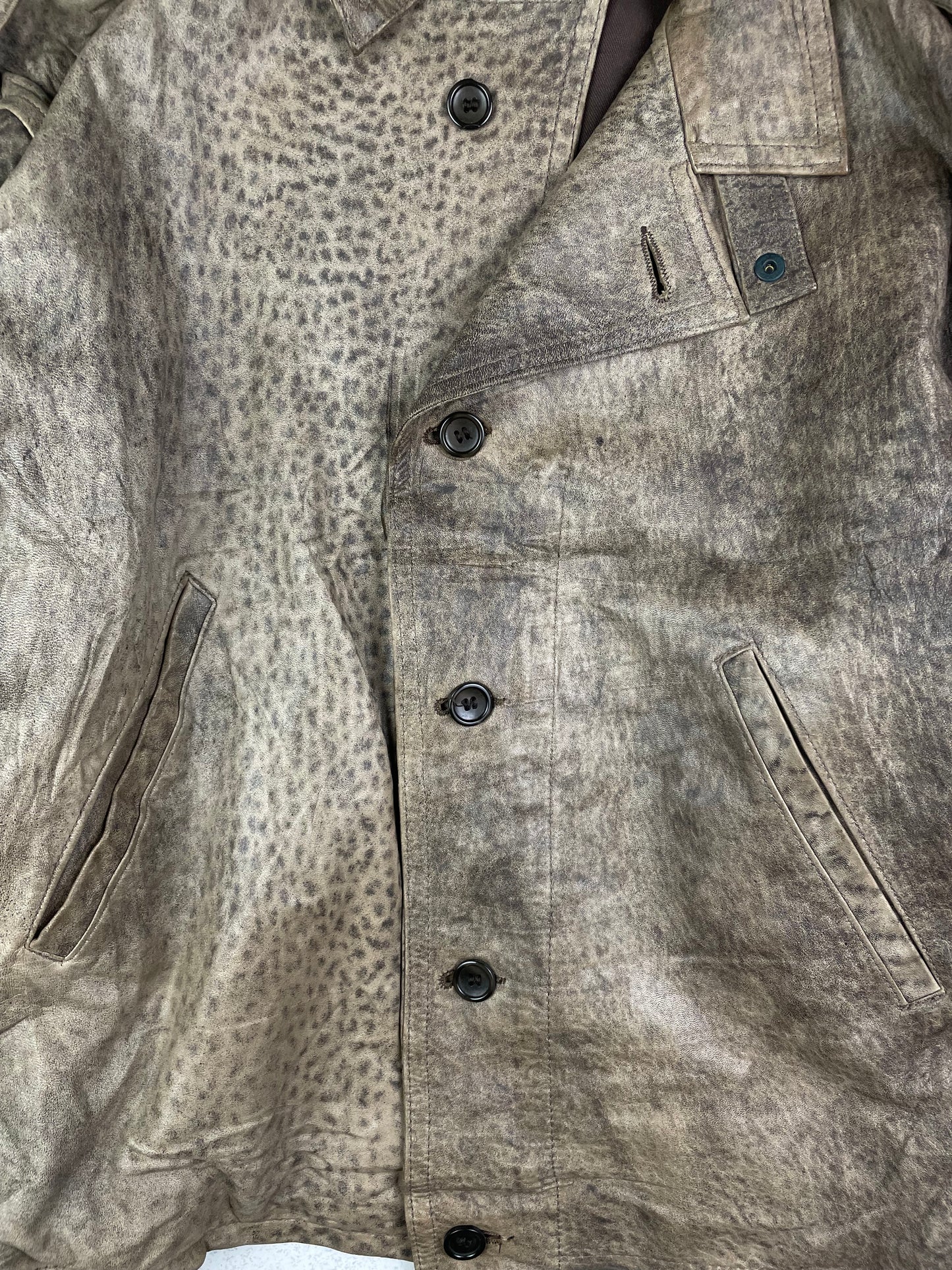 Vintage distressed leather jacket