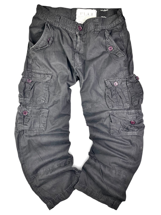 Vintage military style multipocketed pants
