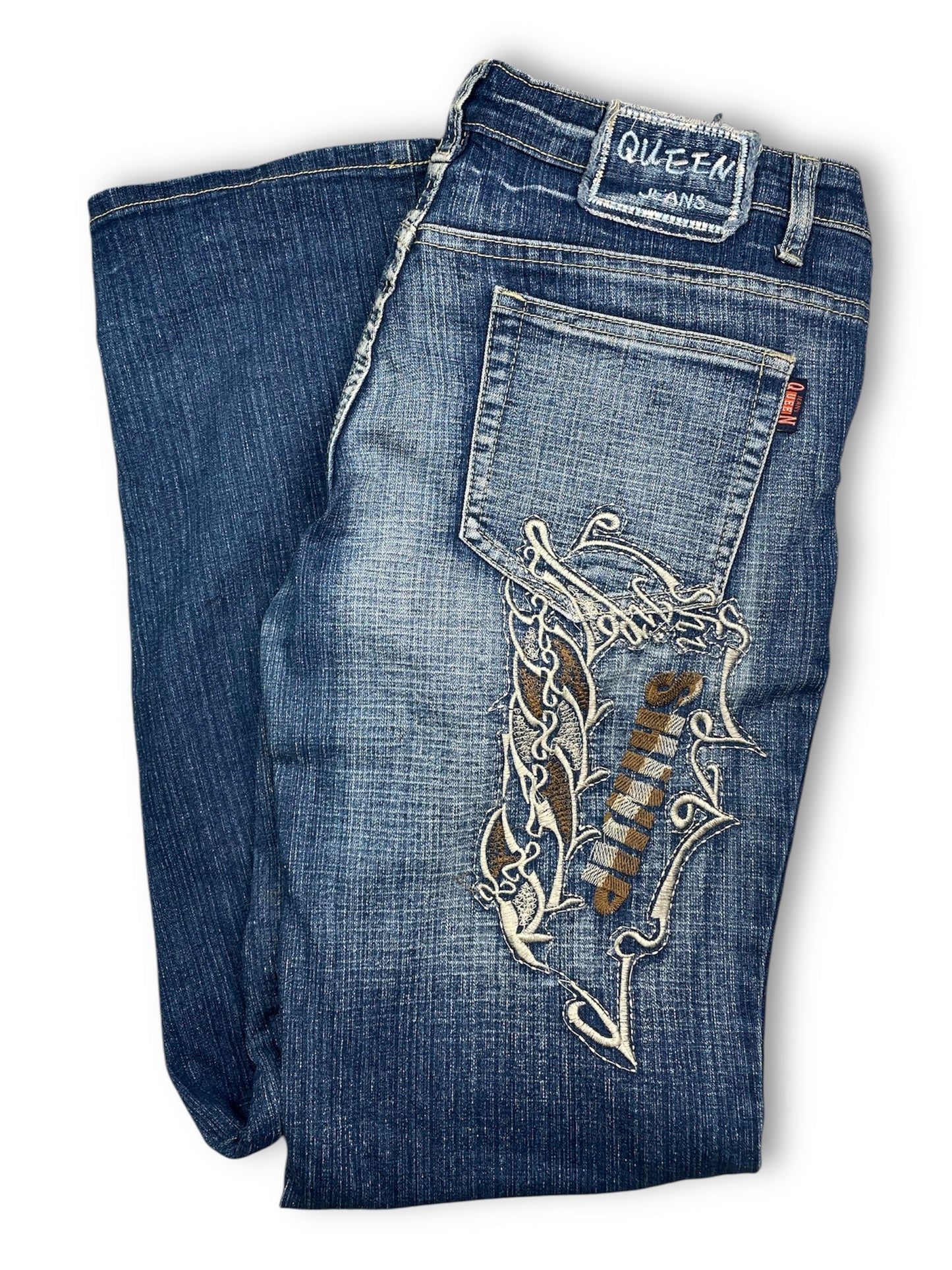 Y2k Embroidered Denim Pants