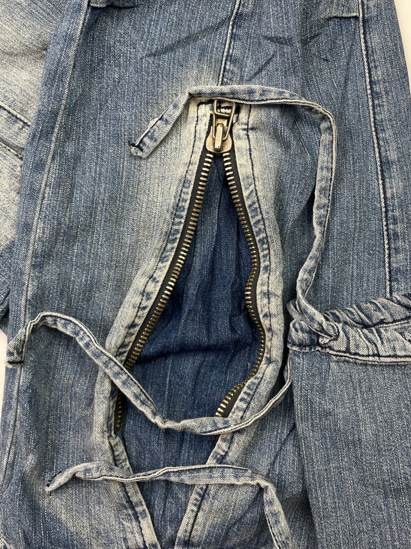 Vintage Y2k Fishbone Zip up Cargo Pants