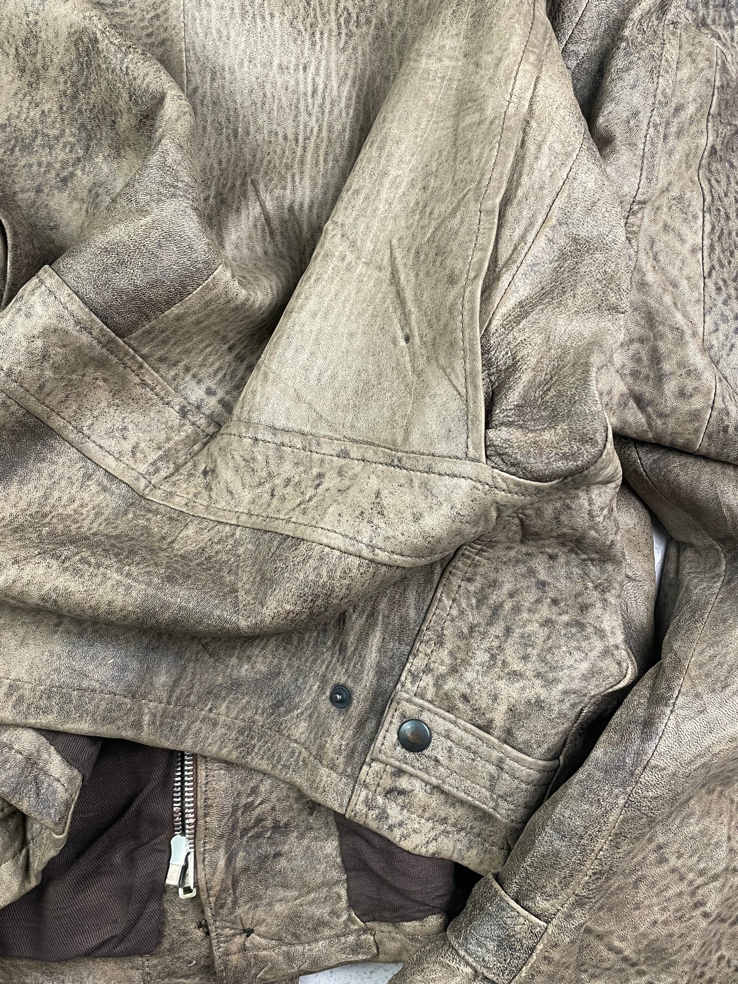 Vintage distressed leather jacket