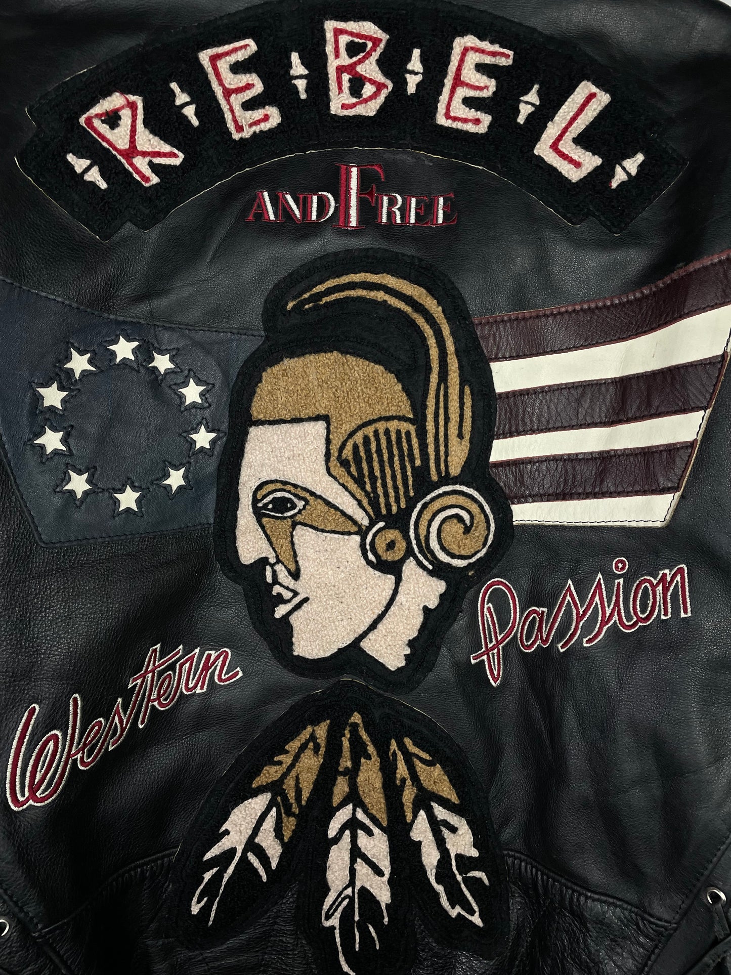 Vintage “Western Passion” biker jacket