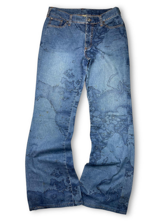 Vintage Alviero Martini Geo Denim