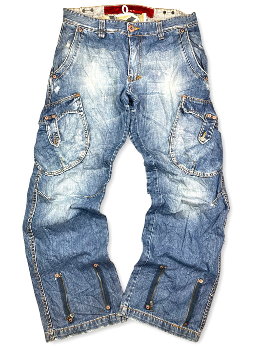 Y2k Heavyweight Washed Cargo Pants