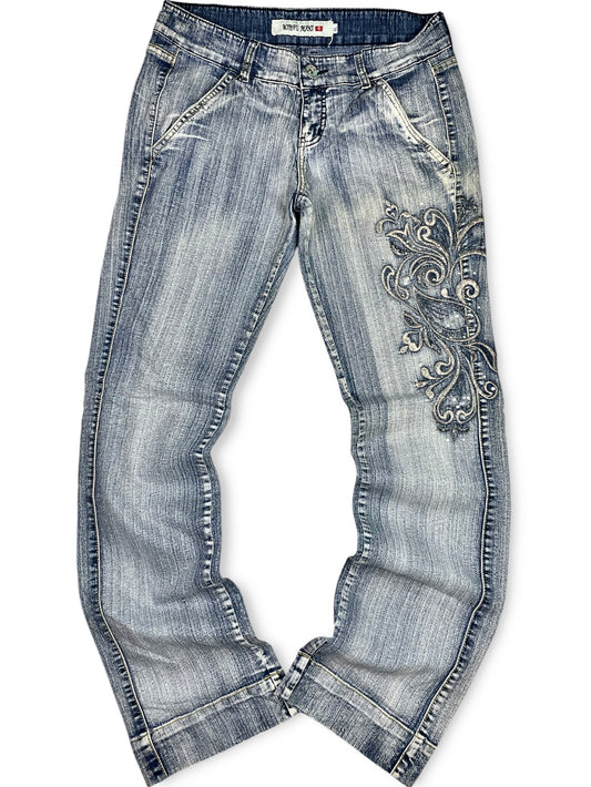 Y2k Embroidered Denim Pants