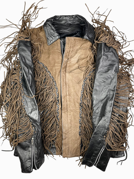 Vintage 80’s Cow-Boy Fringe leather jacket