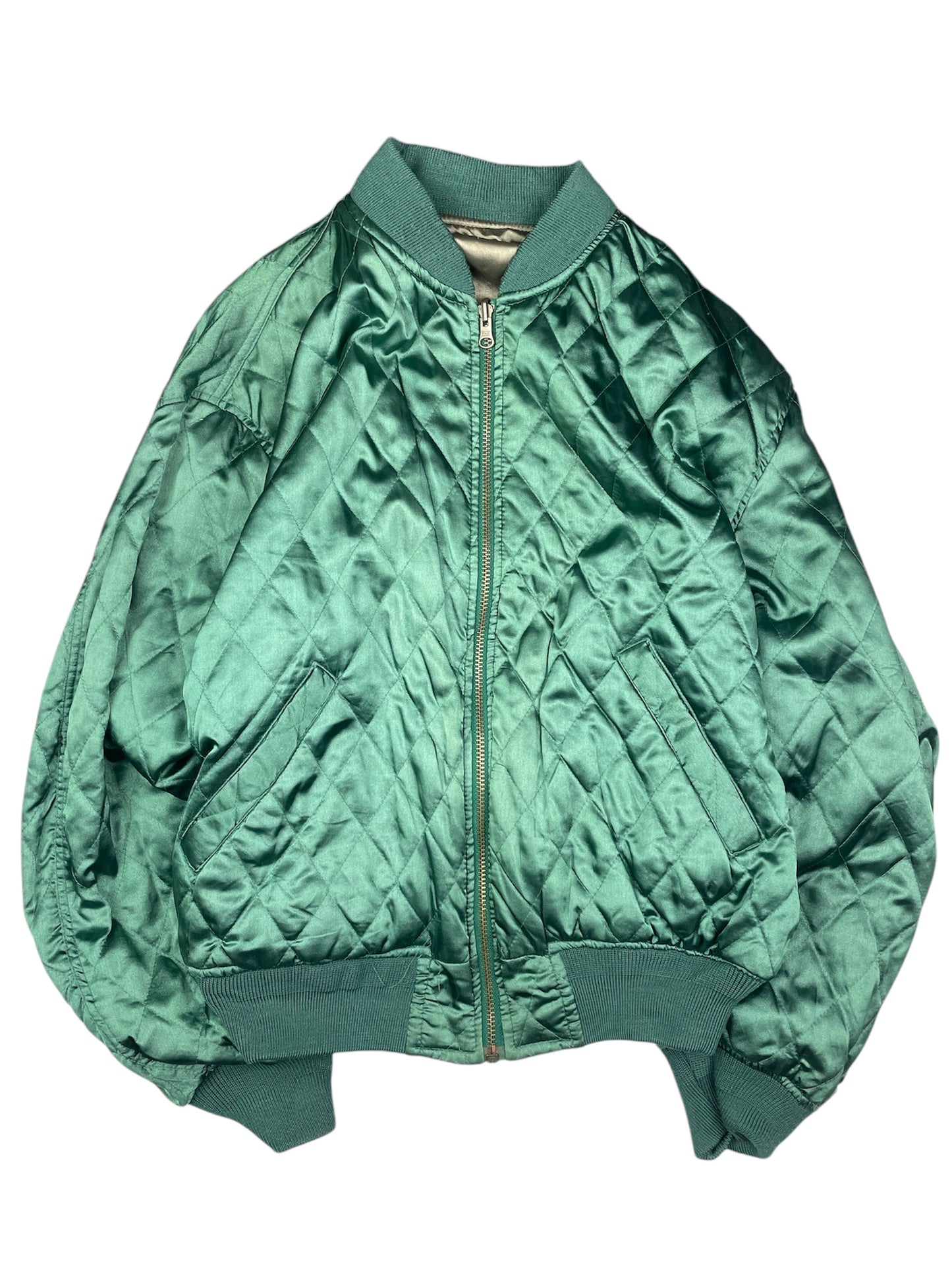 70’s Vintage Satin Double faced Bomber jacket