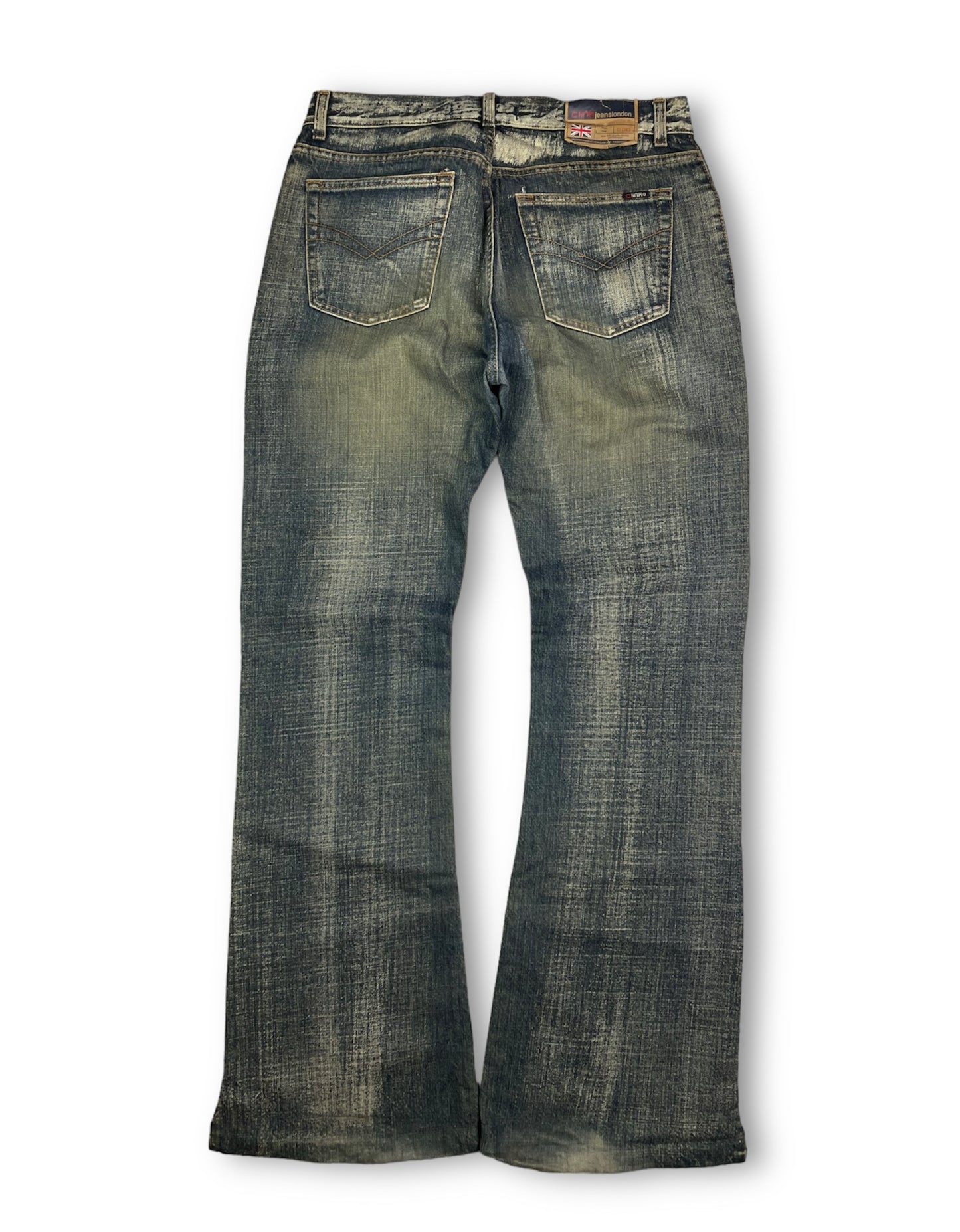 Vintage Dirty Washed Denim Pants
