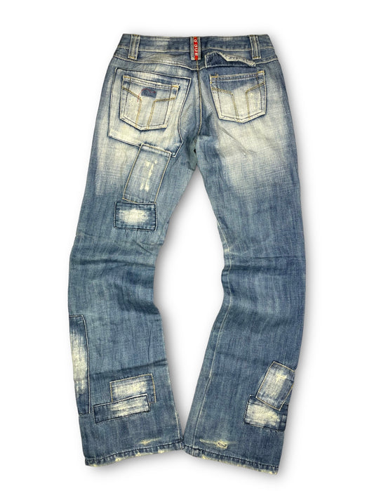 Vintage Patched Denim Pants