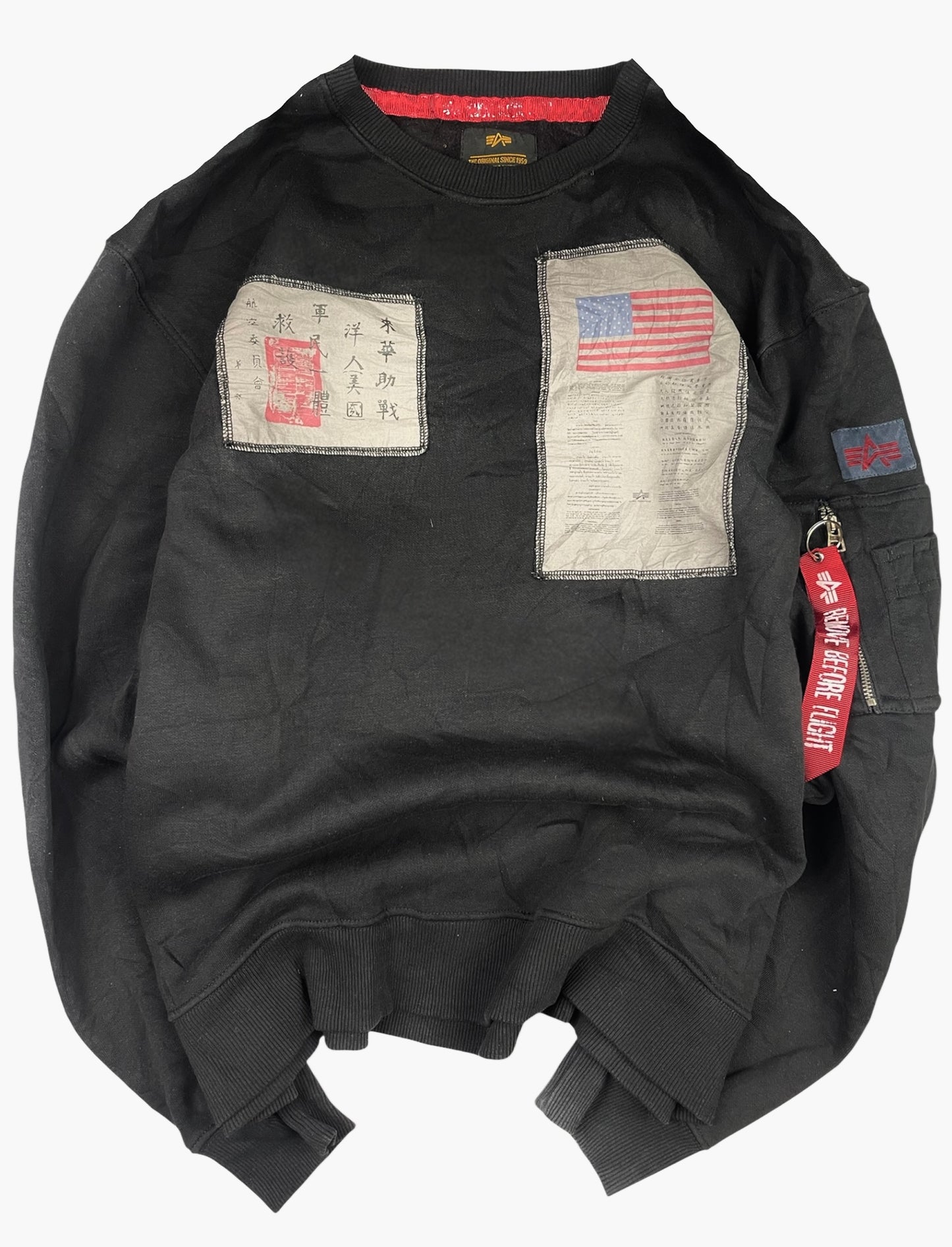 Vintage Alpha industries Patched Crewneck
