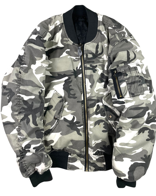 Vintage Snow White Camo Type MA-1 Bomber jacket