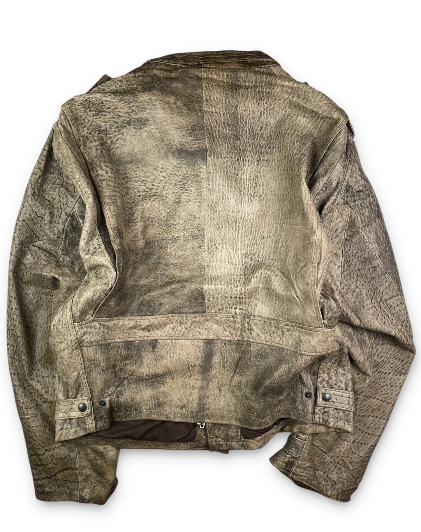 Vintage distressed leather jacket