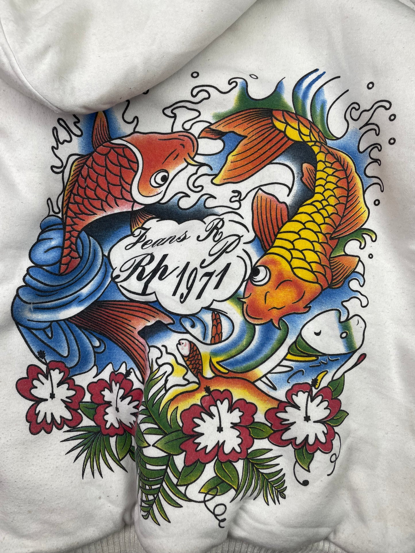 Y2k Japanese Allover Printed Fur lined jacket