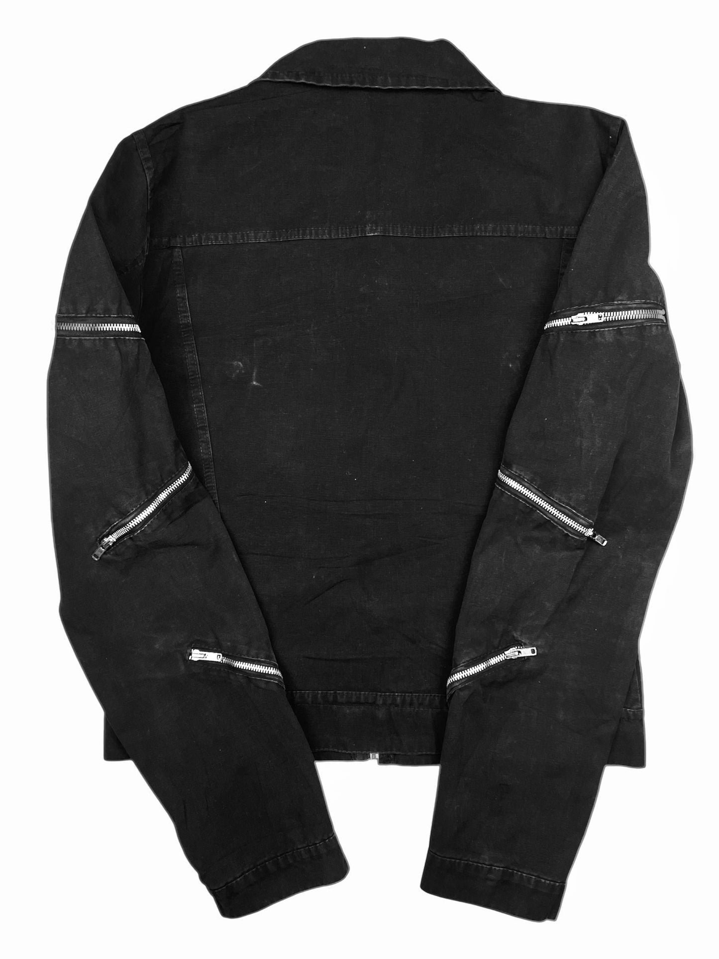 Y2k Multi Zippers Denim jacket