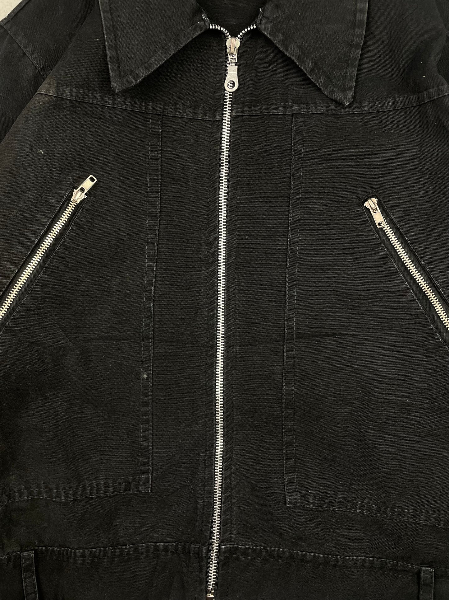 Y2k Multi Zippers Denim jacket