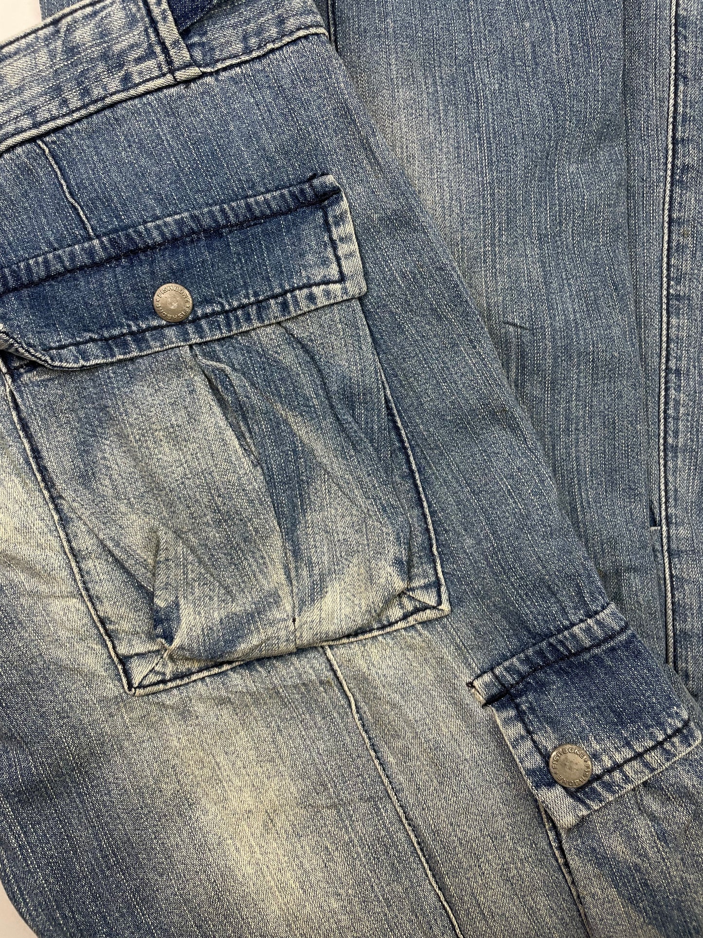 Vintage Y2k Fishbone Zip up Cargo Pants