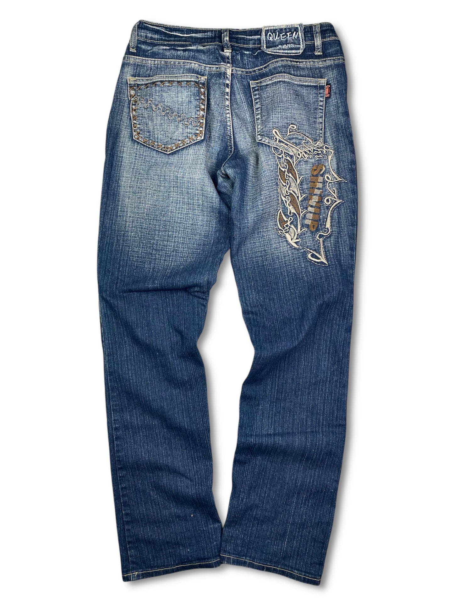 Y2k Embroidered Denim Pants