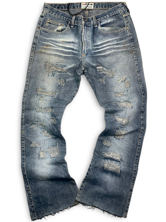 Vintage Distressed Denim Pants