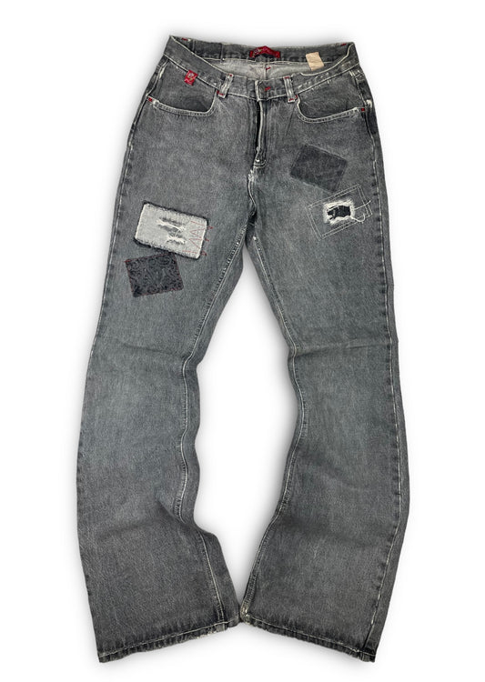 Vintage Washed Distressed Denim Pants