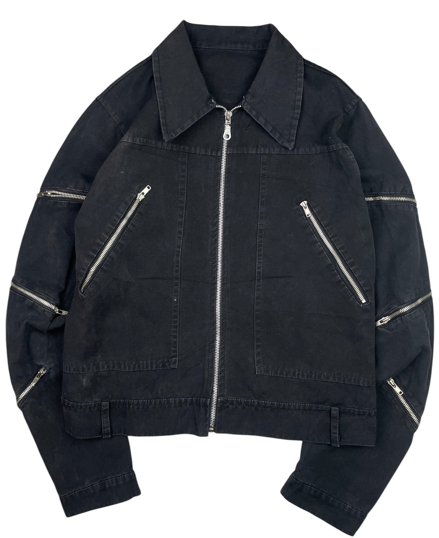 Y2k Multi Zippers Denim jacket