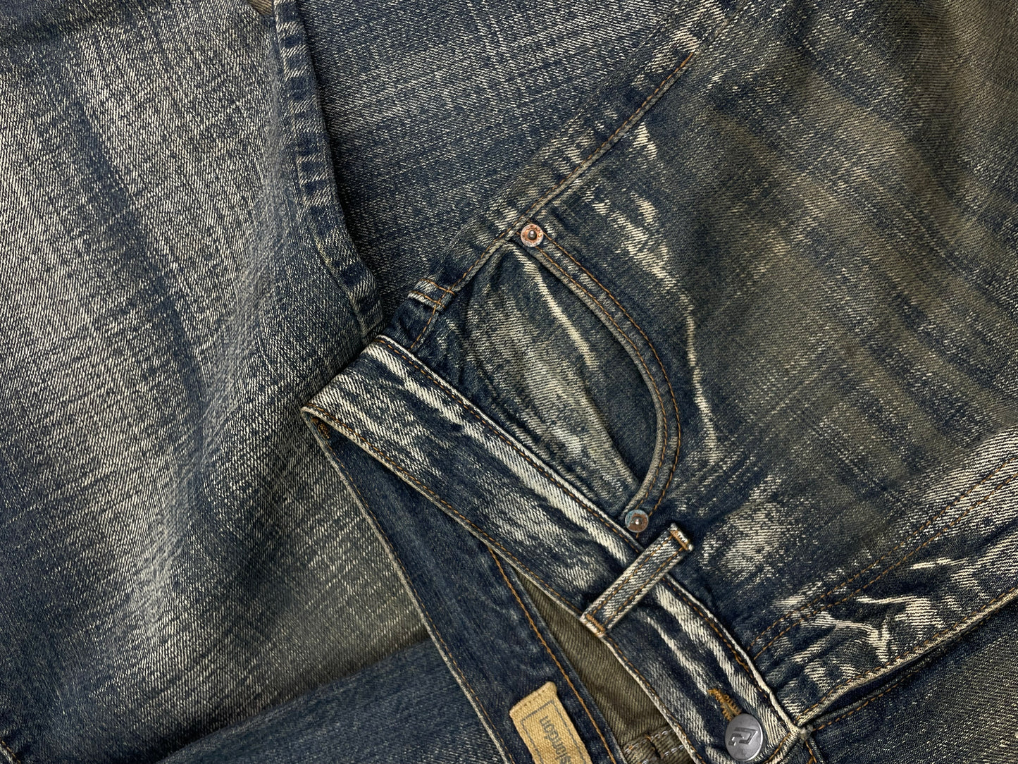 Vintage Dirty Washed Denim Pants