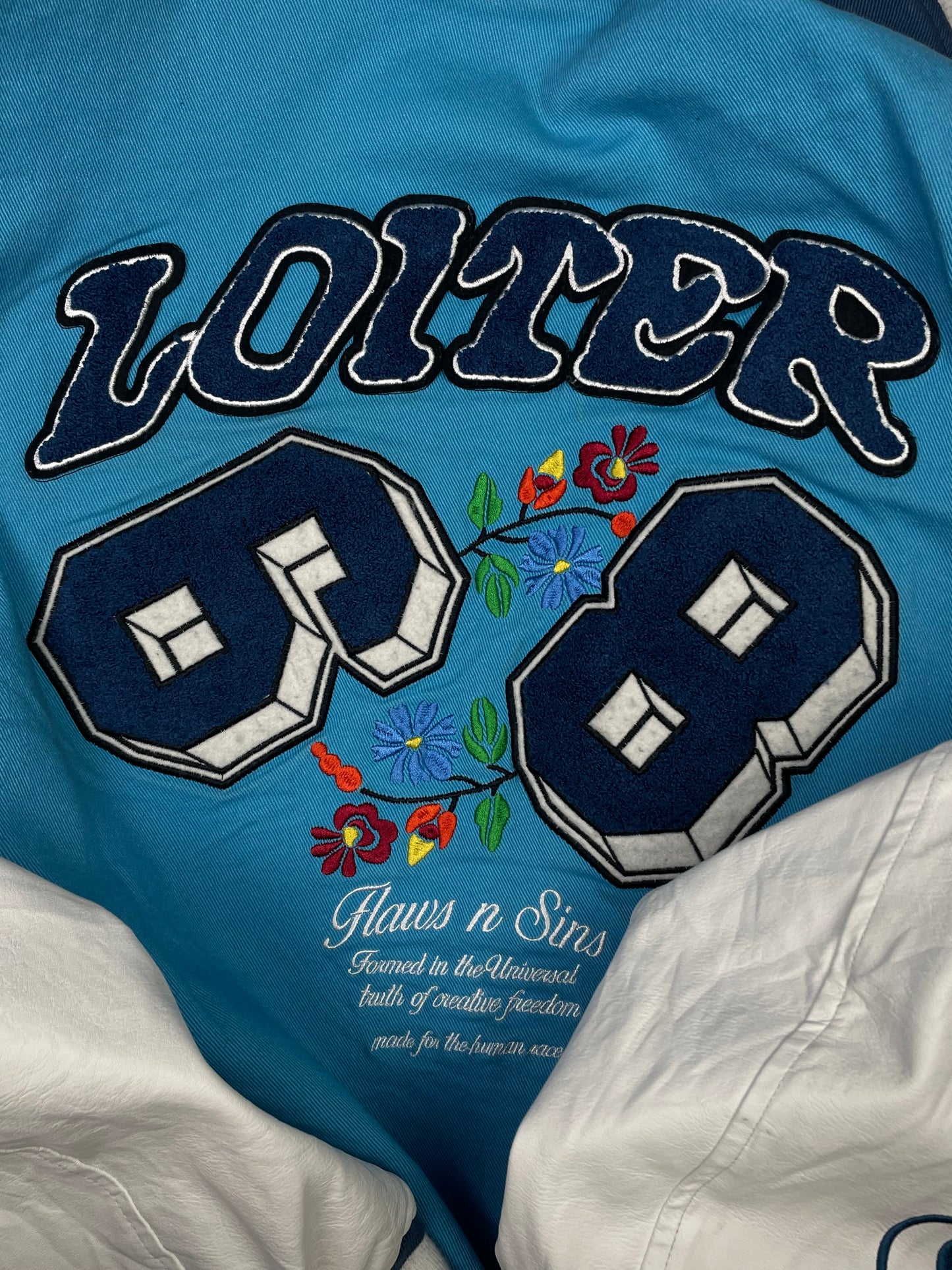 Loiter “FlawsNSins” Varisty jacket