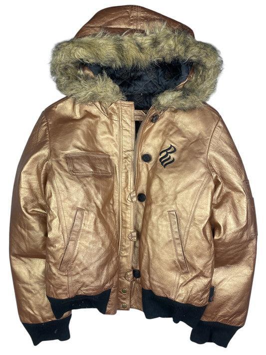 Y2k Roca Wear Leather Jacket