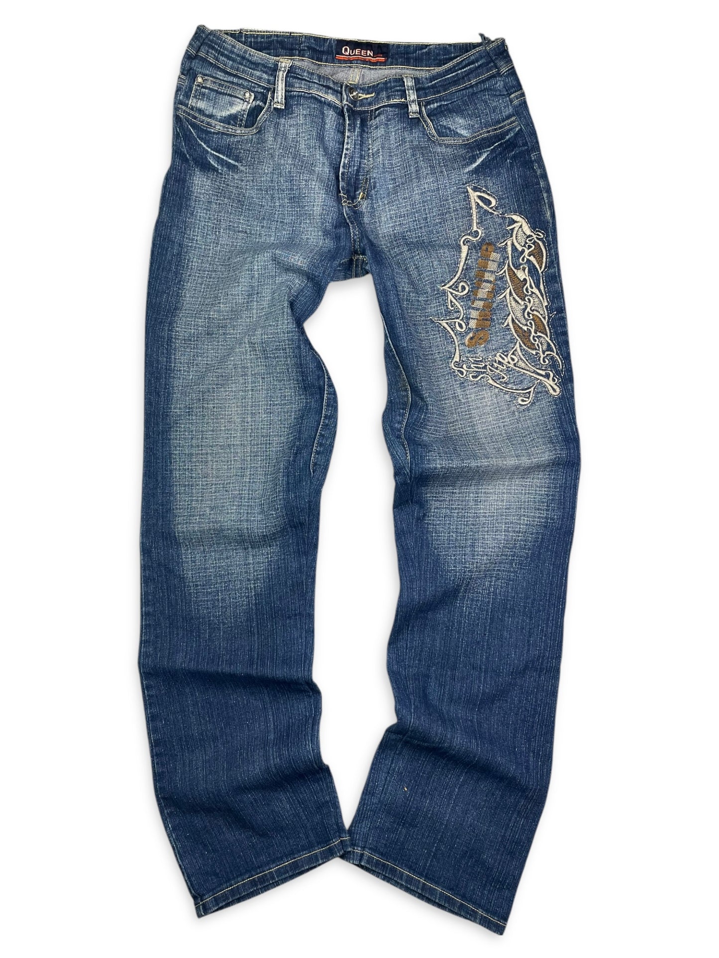 Y2k Embroidered Denim Pants