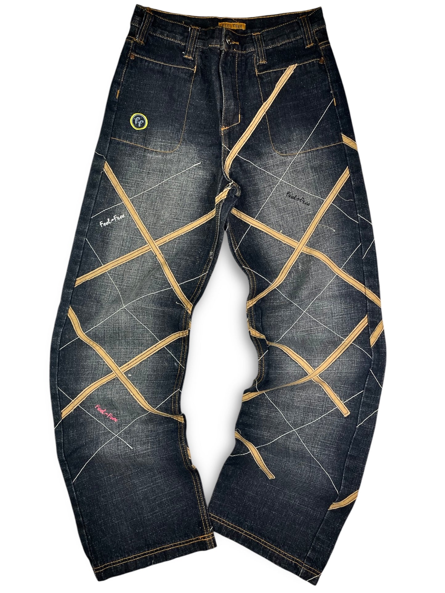 Y2k Baggy Strapped Denim pants