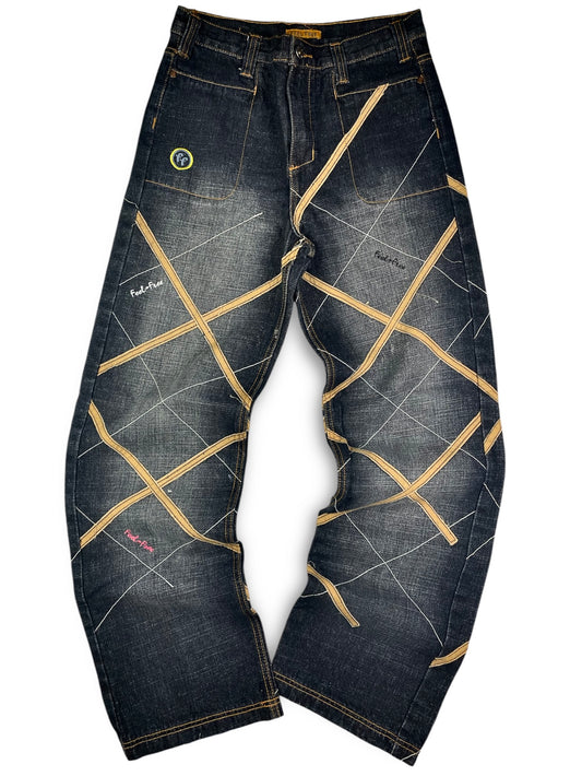 Y2k Baggy Strapped Denim pants