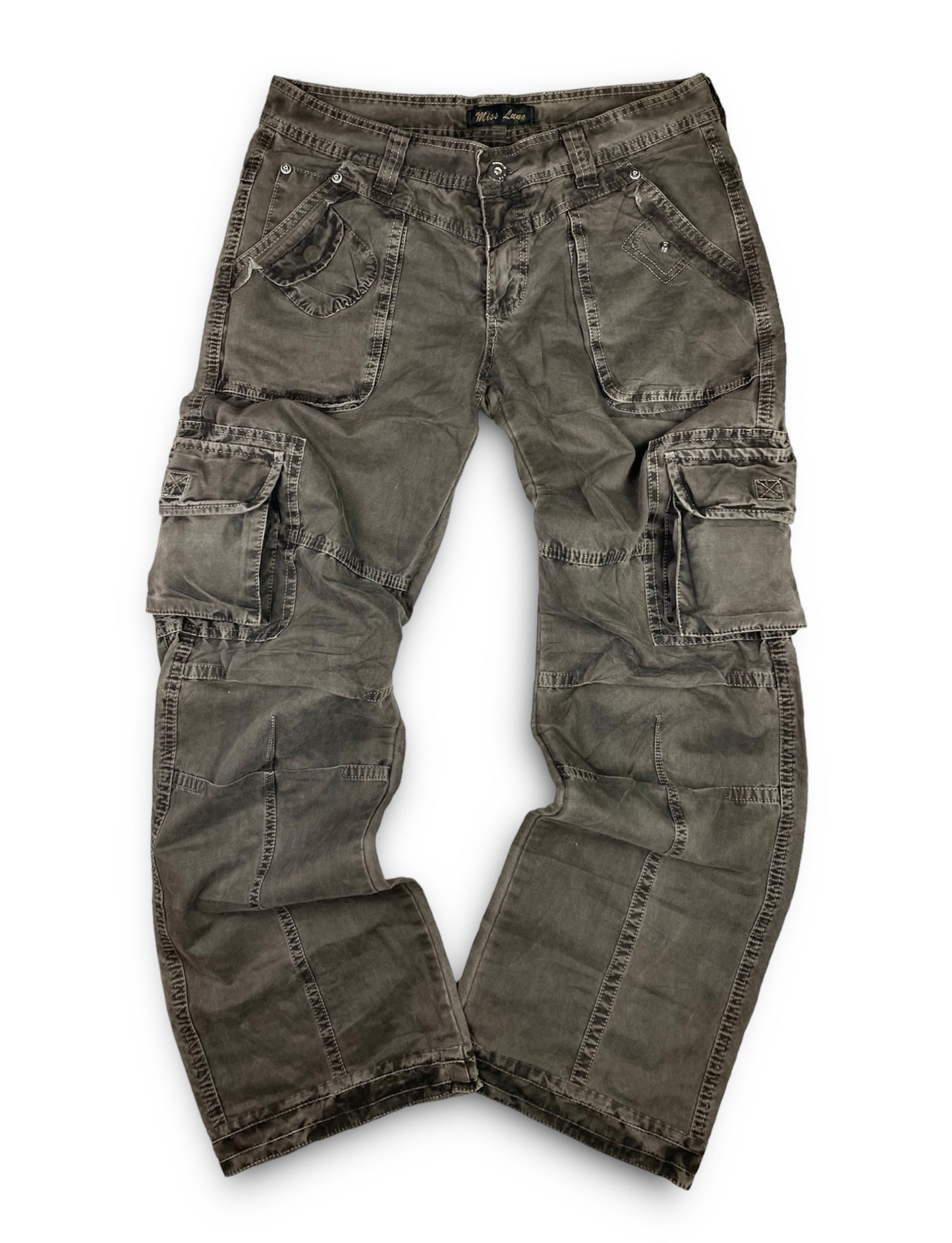 Vintage Y2k Brown Washed Cargo pants