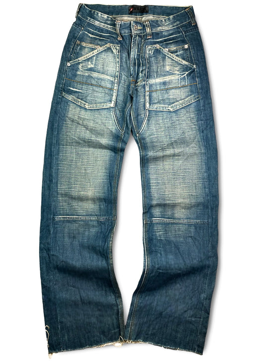 Vintage Washed Denim Pants