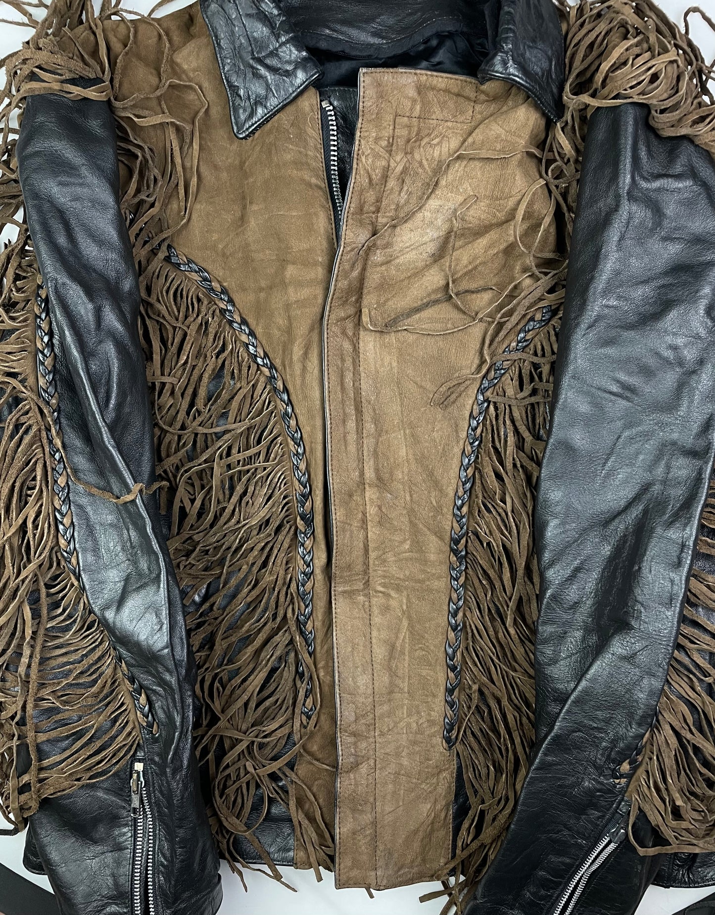 Vintage 80’s Cow-Boy Fringe leather jacket