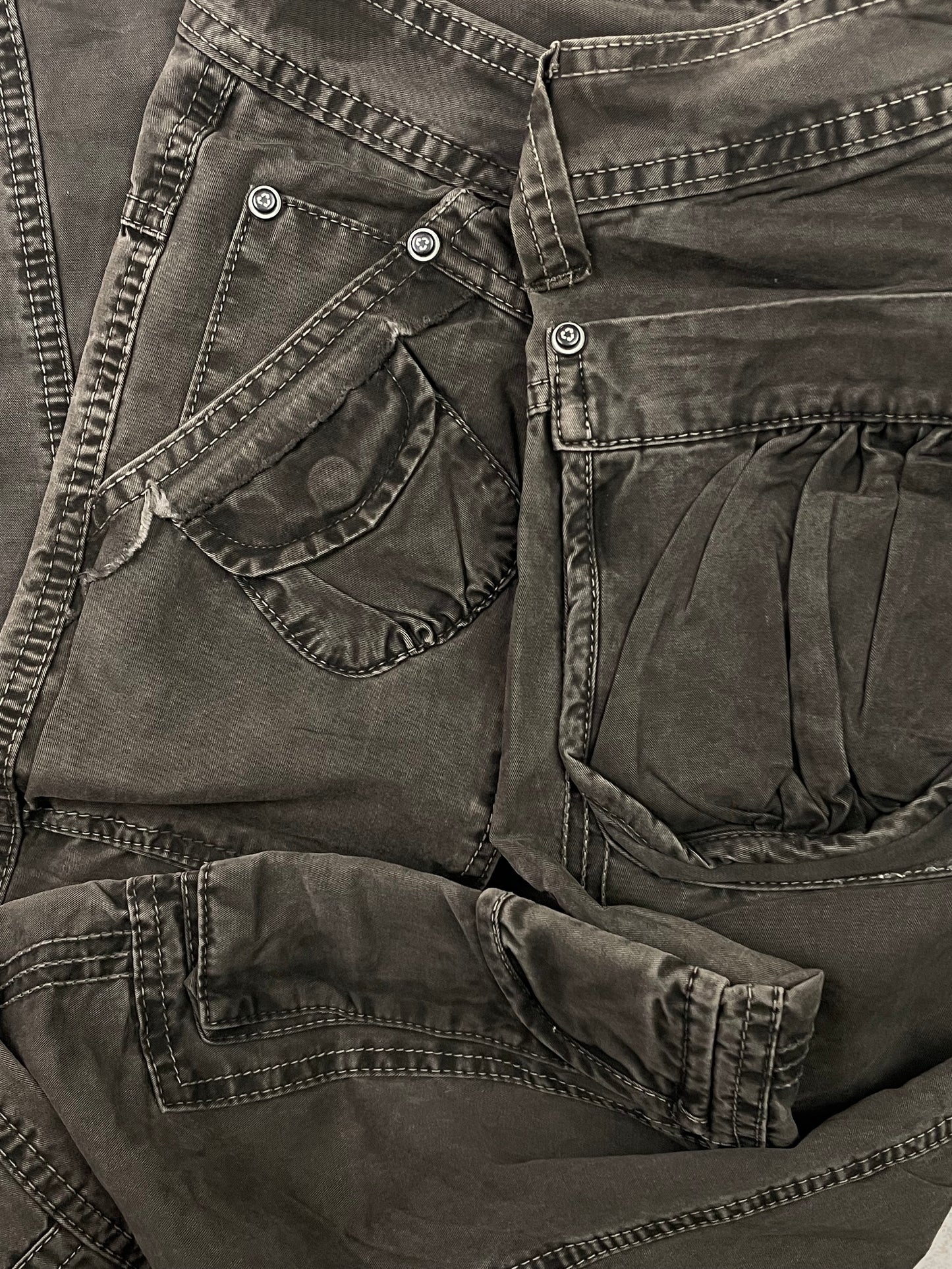 Vintage Y2k Brown Washed Cargo pants