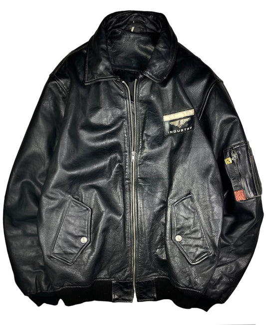 Vintage Dakota Aviation Leather Bomber Jacket