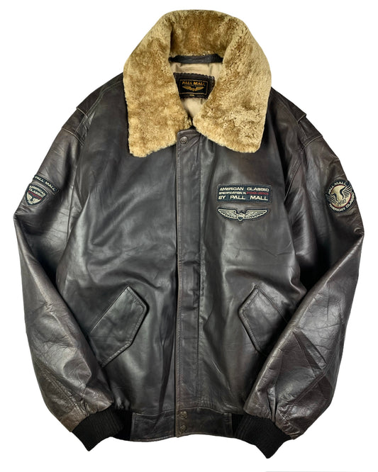 Vintage Pall Mall Real Leather Aviator jacket