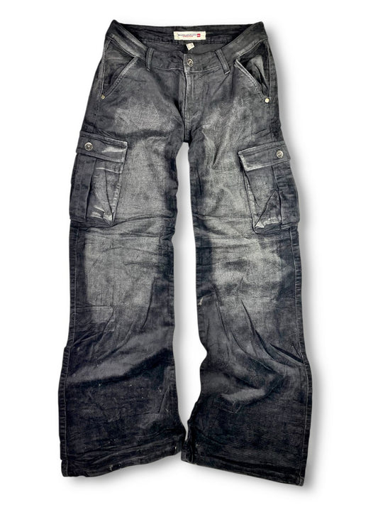 Vintage Low rise y2k corduroy washed cargo pants