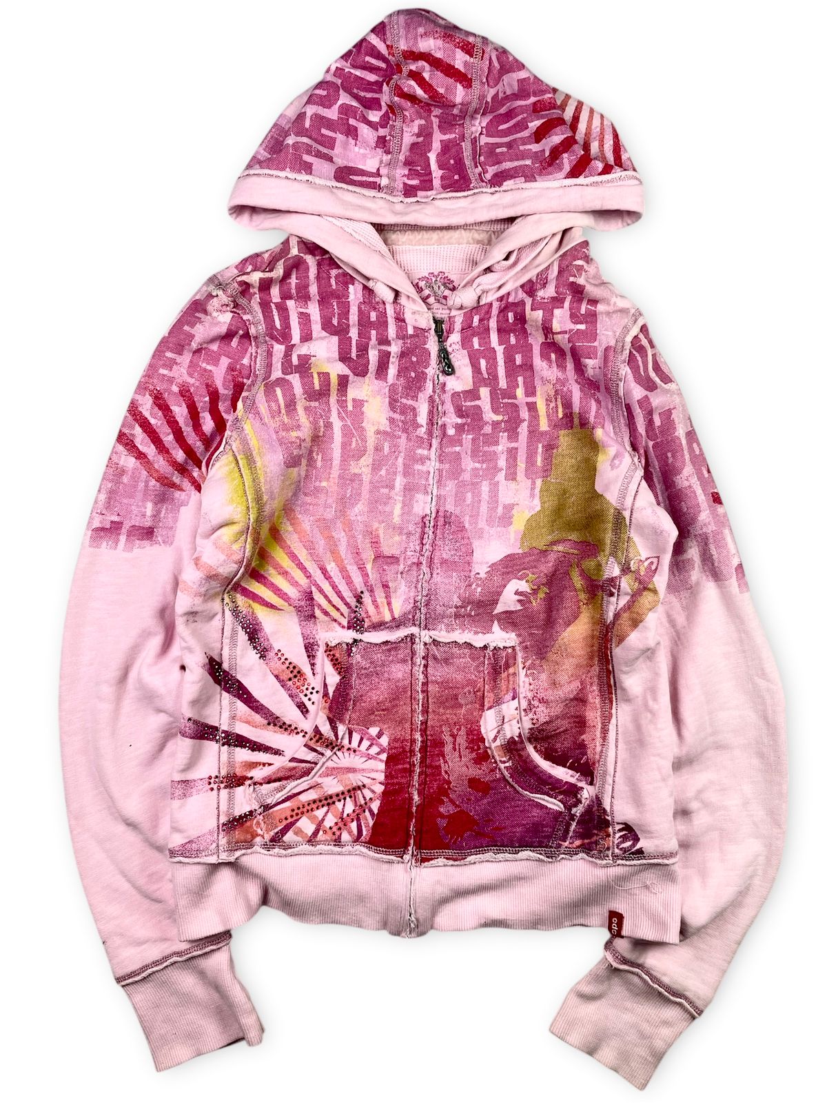 Vintage y2k Rhinestones Zip up hoodie