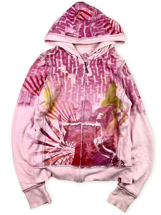 Vintage y2k Rhinestones Zip up hoodie