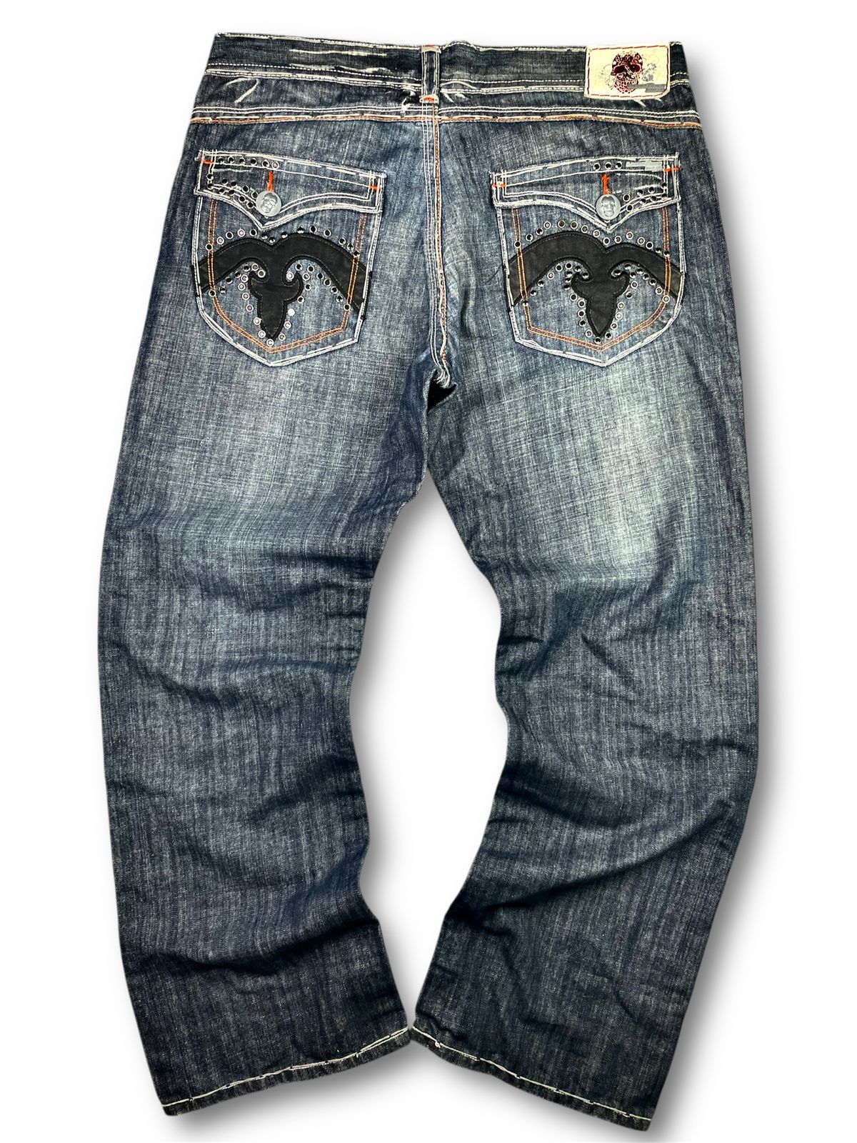 Vintage y2k studded & embroidered jeans